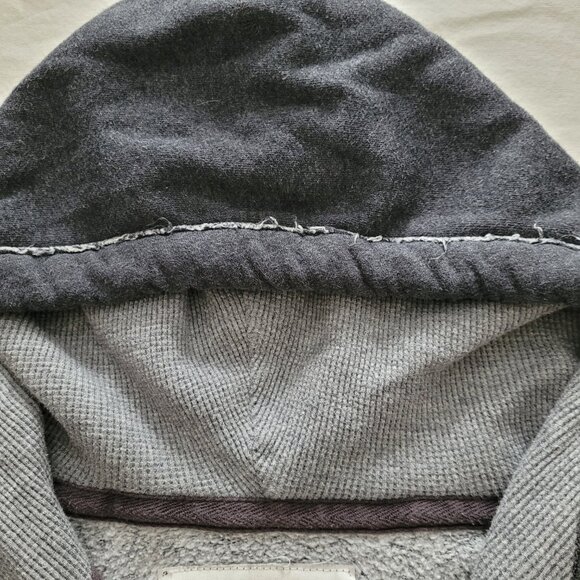 Aeropostale Womens Dark Gray Pullover Hoodie With Buttons Size Medium - Picture 4 of 10